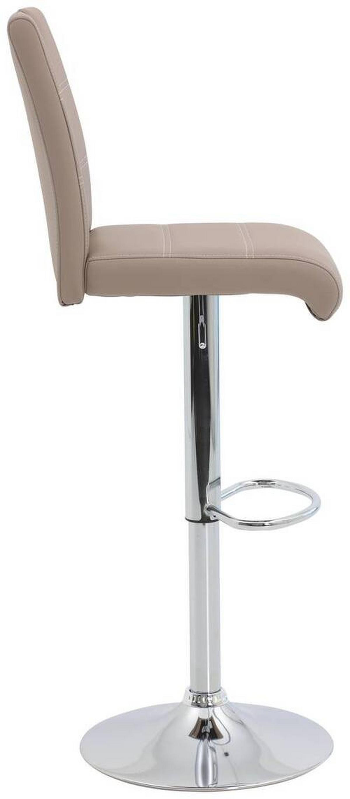 Barhocker-Set Miranda H - Chromfarben/Weiß, MODERN, Textil/Metall (38/97-119/50cm) - MID.YOU