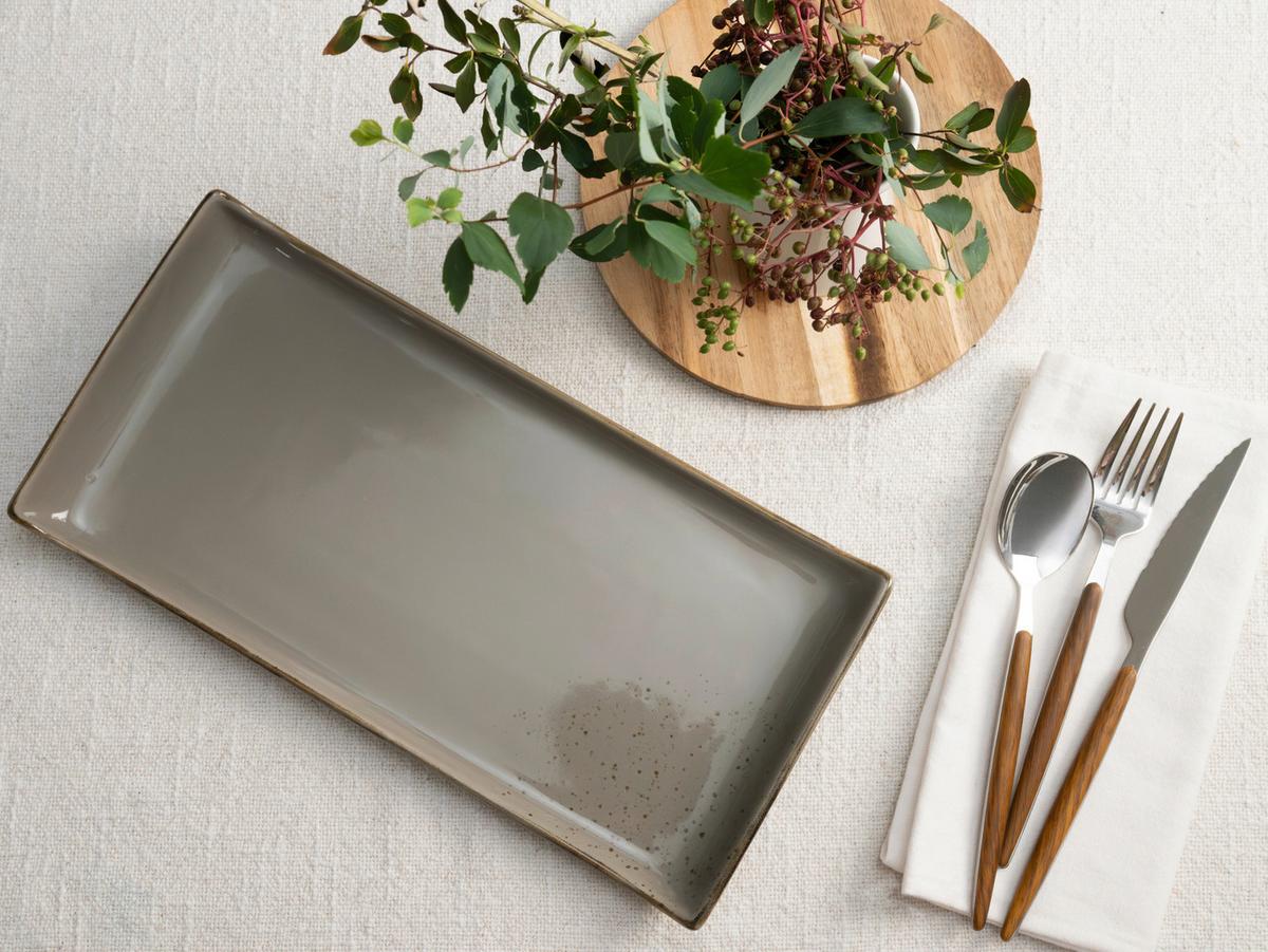 SERVIERPLATTEN-SET 33017 NATURE COLLECTION - Grau, Trend, Keramik (16,5/33cm) - Creatable