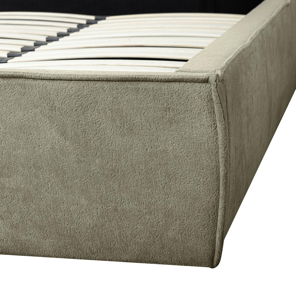 Čalouněná postel SERENA 180x200 cm, olivově zelená - černá/zelená, Moderní, kov/dřevo (180/200cm) - Bessagi Home