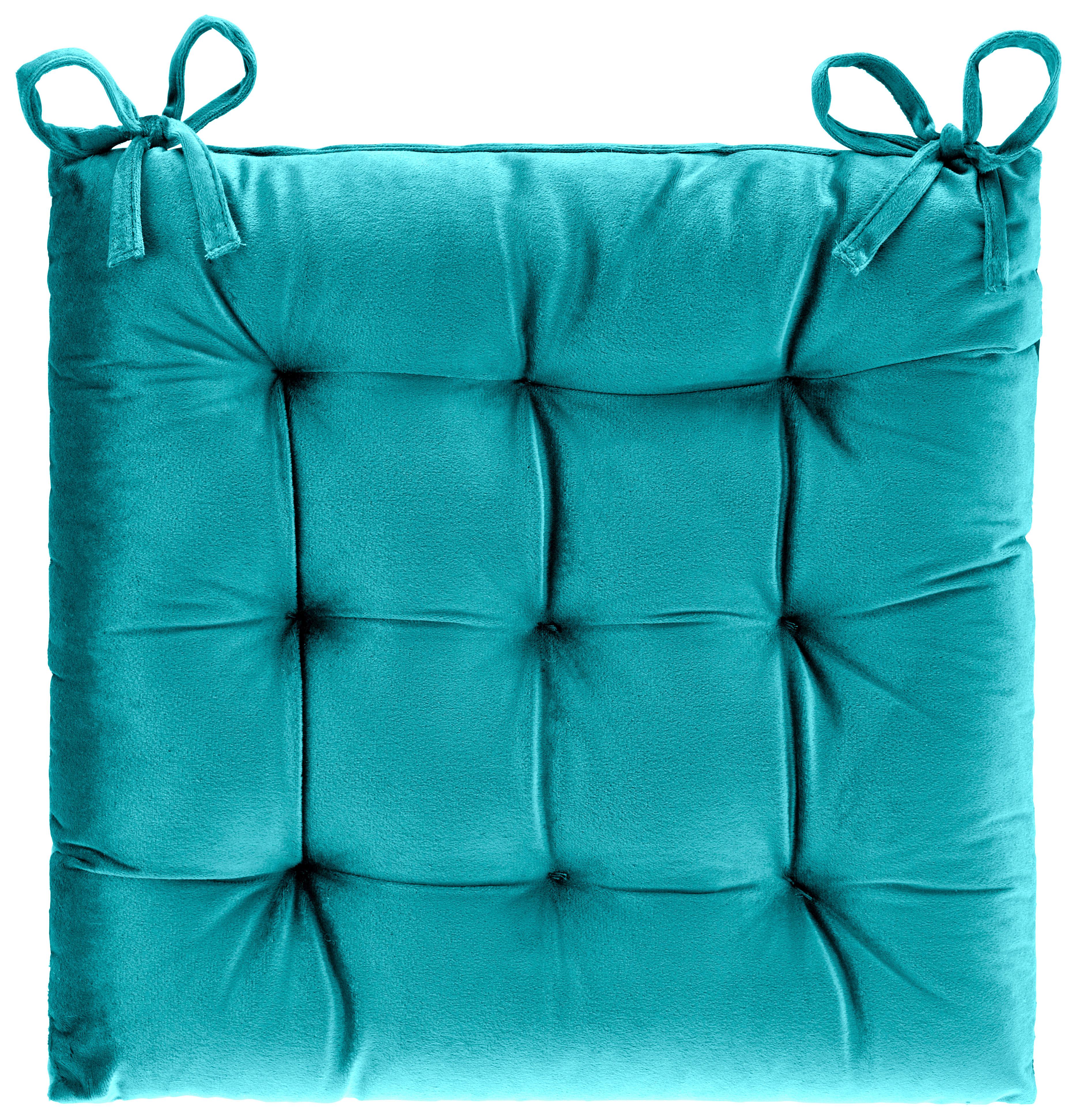 Ülőpárna Franzi Kb. 40/40cm - olajkék, Modern, textil (40/40/2cm) - Luca Bessoni