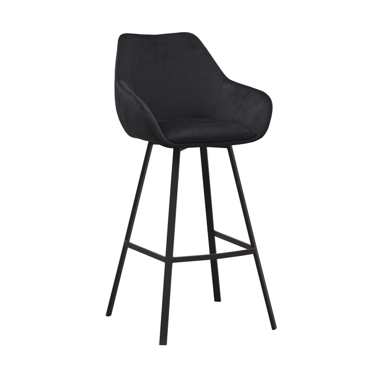 SADA BAROVÝCH ŽIDLÍ CASPER - černá, Moderní, kov/textil (55cm) - MID.YOU