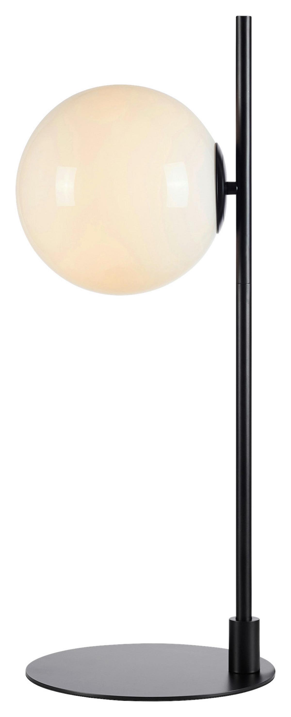 Tischleuchte Dione Table 1l Black/white - Schwarz/Weiß, Basics, Glas/Metall (24/32,5/24cm) - Markslöjd
