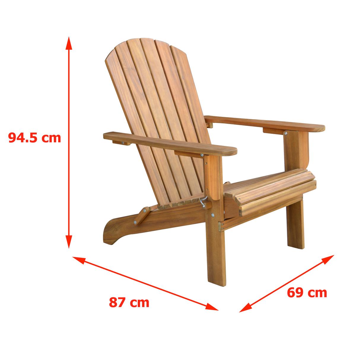 Garten-Relaxsessel Holz, Akazie - Akaziefarben, Basics, Holz (84/69/93cm) - Prestige Home