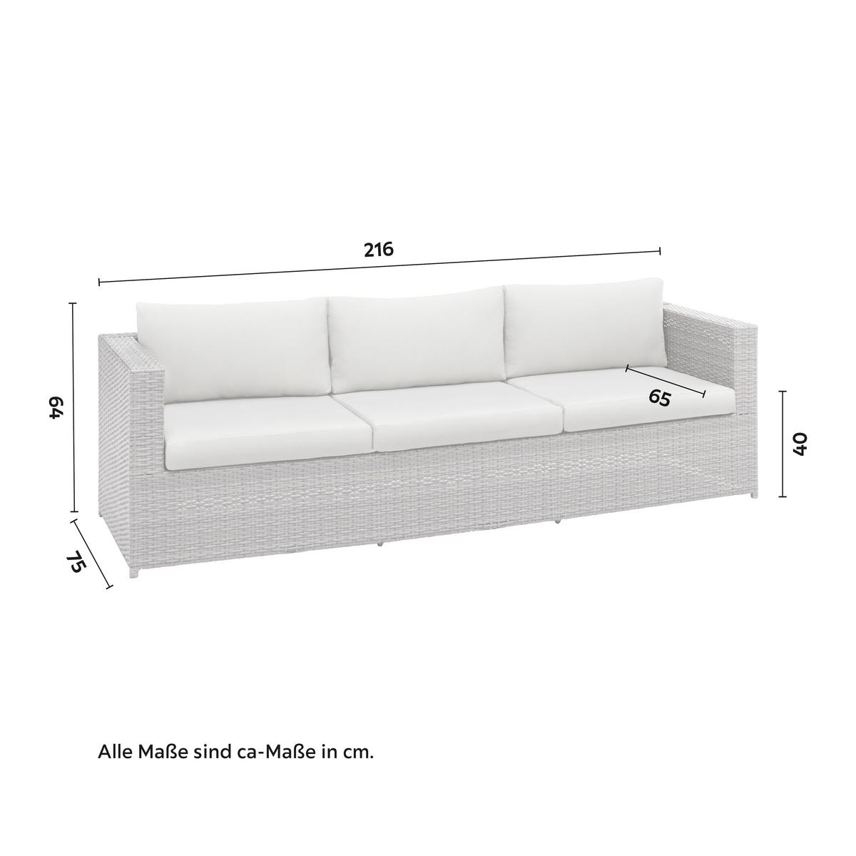 TERASOVÁ SEDACÍ SOUPRAVA CORUNA - světle šedá/tmavě šedá, Moderní, kov/textil - Modern Living