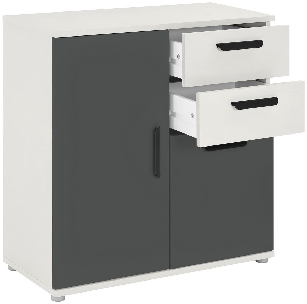 Kommode Basic Two Kaschmir/Anthrazit B: 71,4cm - Kaschmir/Anthrazit, KONVENTIONELL, Holzwerkstoff (71,4/75/33,2cm)