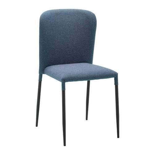 Stolička NIO modrá - čierna/modrá, Modern, kov/drevo (43/86/53cm) - Bessagi Home