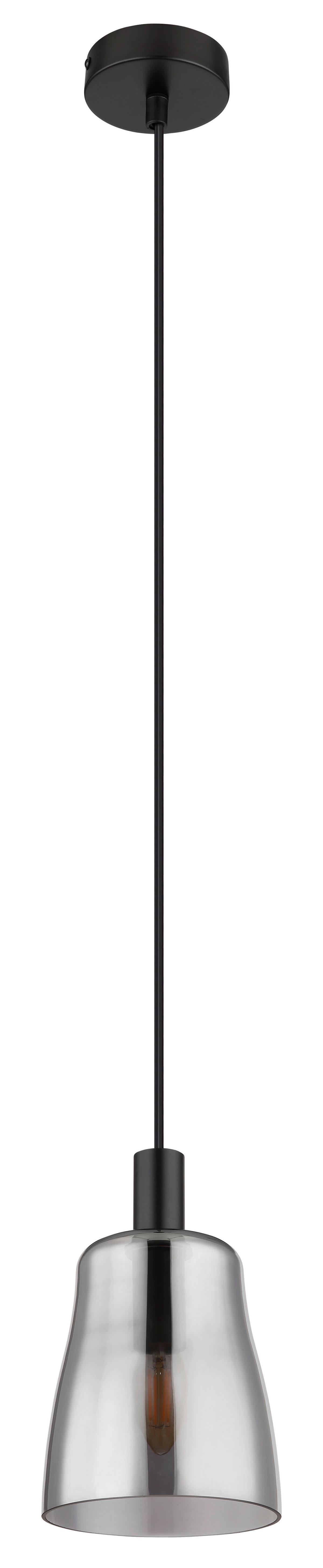 Hängeleuchten 15789h1b höhenverstellbar - Schwarz, Design, Glas/Metall (14,5/120cm) - Globo