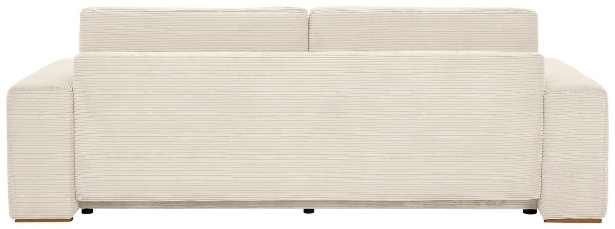 Schlafsofa Vouge Creme Bettkasten, B: 255 Cm - Buchefarben/Creme, KONVENTIONELL, Textil (255/86/123cm) - Livetastic