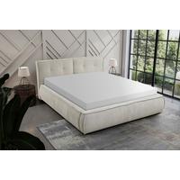 Polsterbett mit Lattenrost Lacjo Beige 180x200 cm - Beige/Schwarz, LIFESTYLE, Holz/Holzwerkstoff (180/200cm) - Livetastic