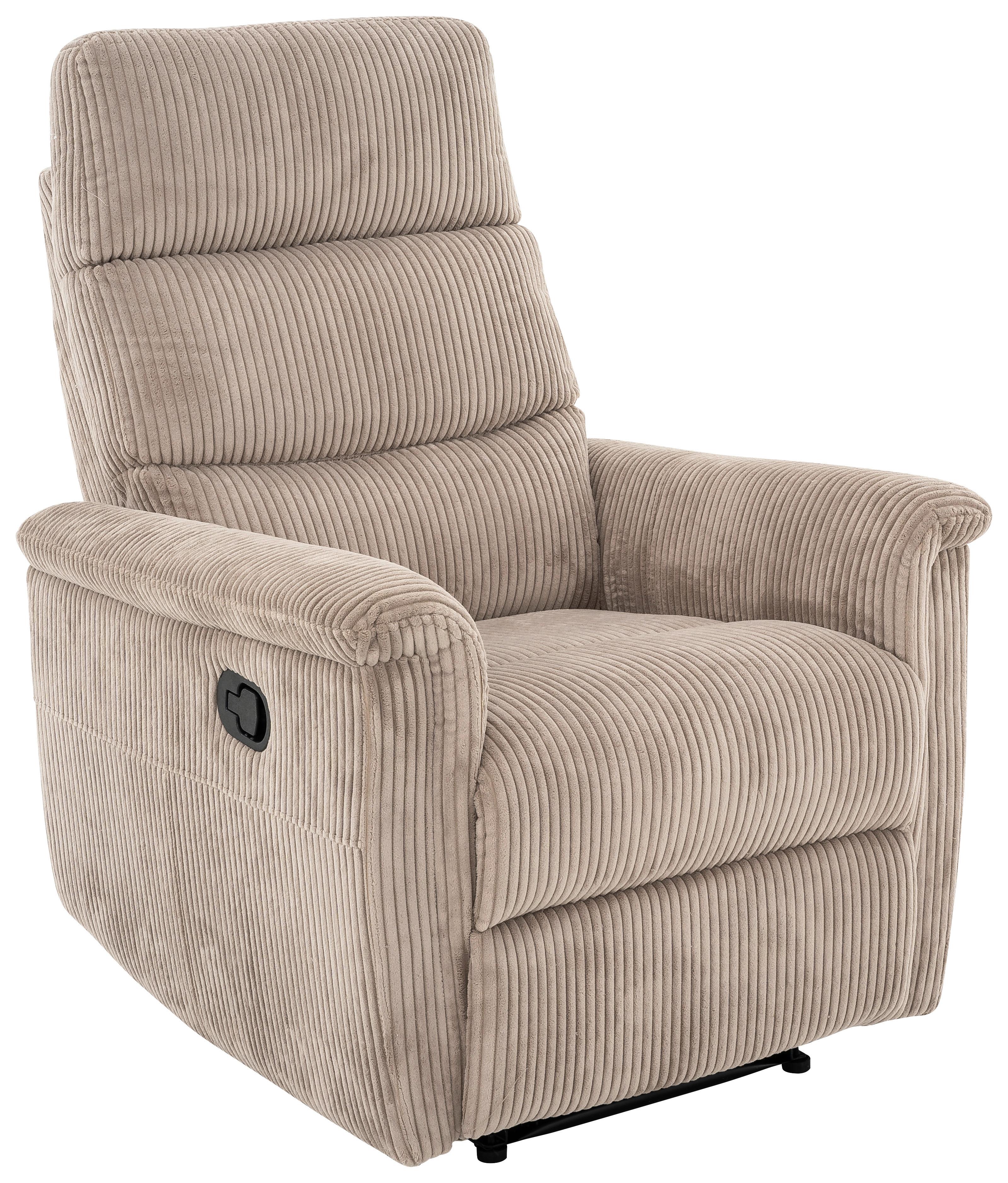 Relaxsessel Xeno Cordbezug Hellbraun