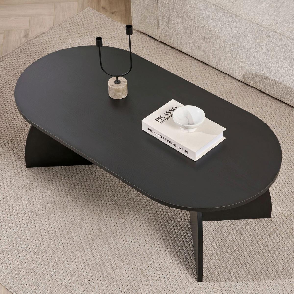 COUCHTISCH Schwarz B: 120cm - Schwarz, MODERN, Holzwerkstoff (120/40/60cm)