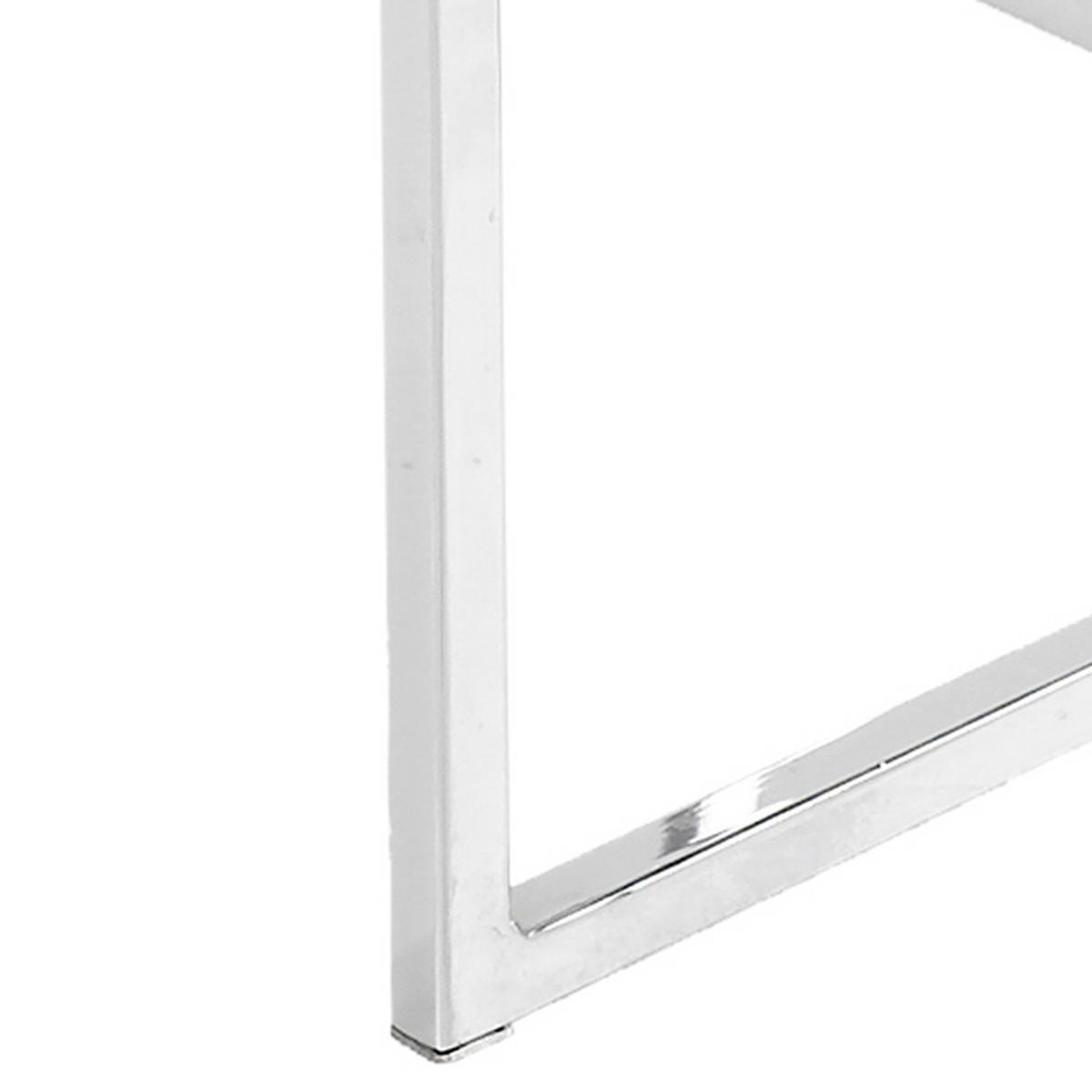 Sklenený odkladací stolík CROSS - chrómová, Modern, kov/sklo (50/45/50cm)