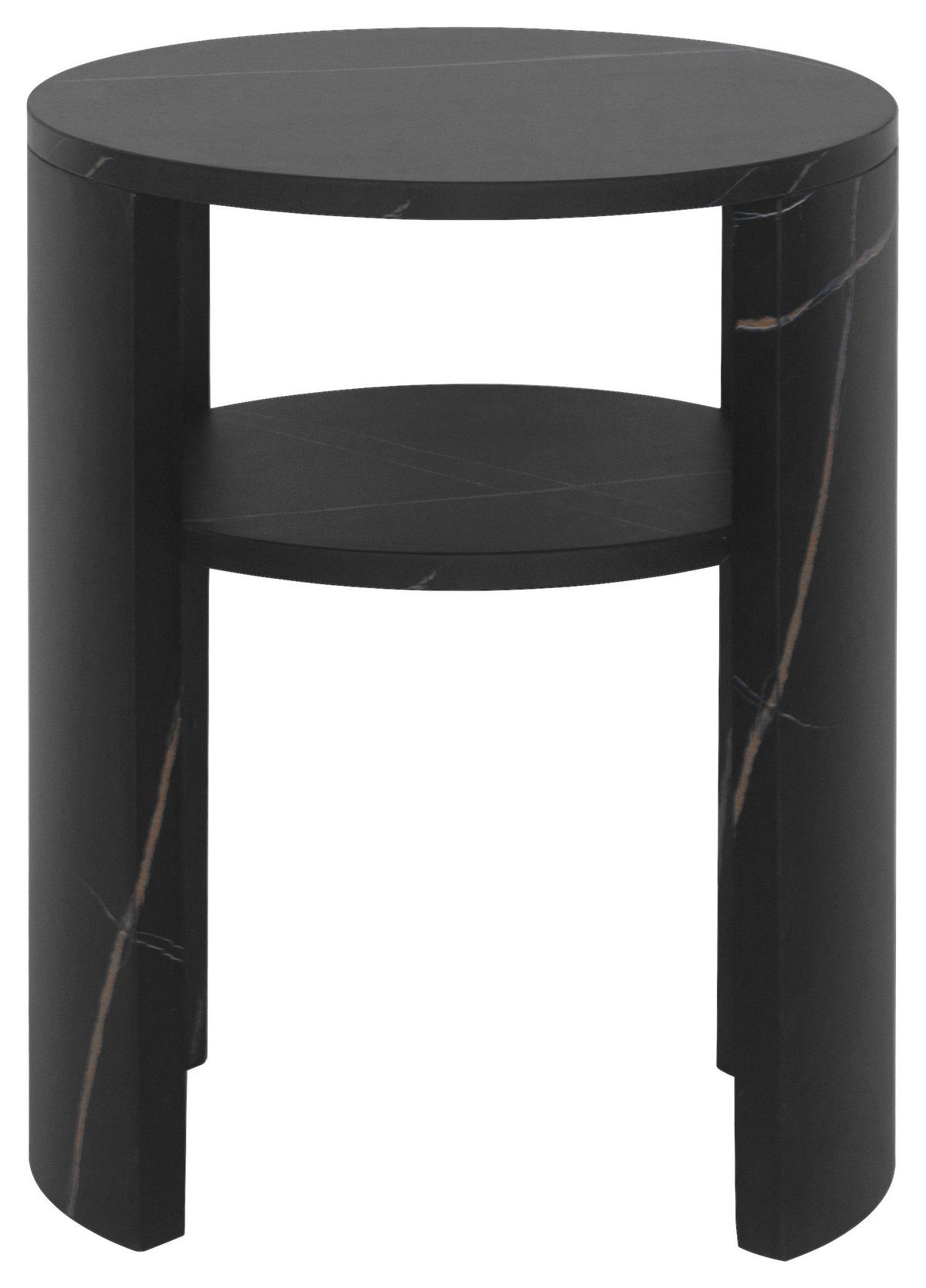 Beistelltisch Gaya Schwarz B: 35 cm - Schwarz, Trend, Holzwerkstoff (35/45/35cm)