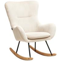 Schaukelsessel Rocking Scandi - Creme/Schwarz, MODERN, Textil/Metall (75/102/80cm) - MID.YOU