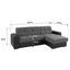 Wohnlandschaft in L-Form Fulton 260x160cm - Chromfarben/Schwarz, Basics (260/160cm) Wohnlandschaft in L-Form Fulton 260x160cm - Chromfarben/Schwarz, Basics (260/160cm)