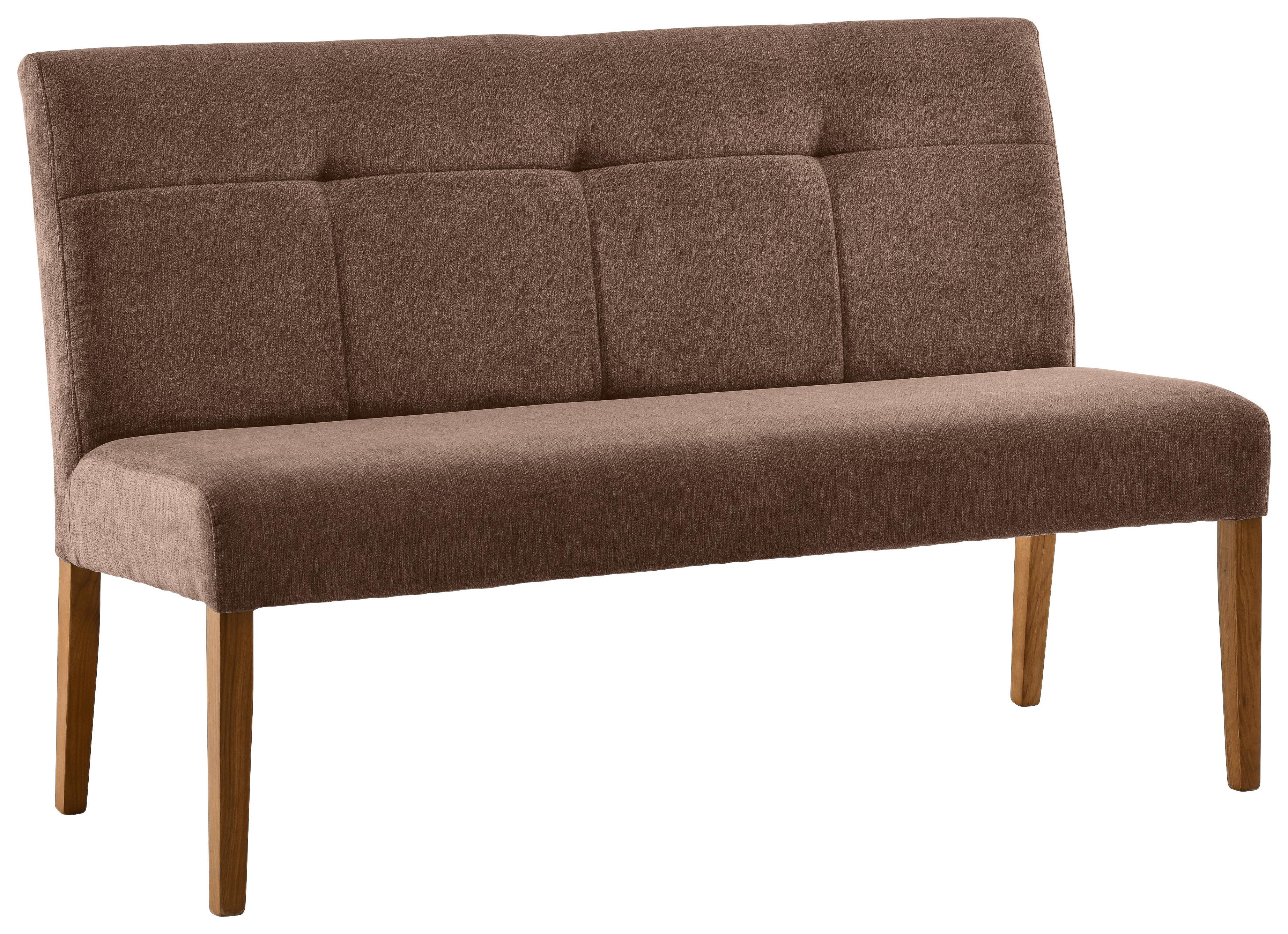 Sitzbank Damla Braun/Eichefarben B: 137 cm - Eichefarben/Braun, KONVENTIONELL, Holz/Textil (140/92/66cm) - Cantus