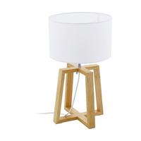 Tischleuchte 97516 * Chietino 1 - Naturfarben/Weiß, Natur, Holz/Textil (26/44cm) - Eglo