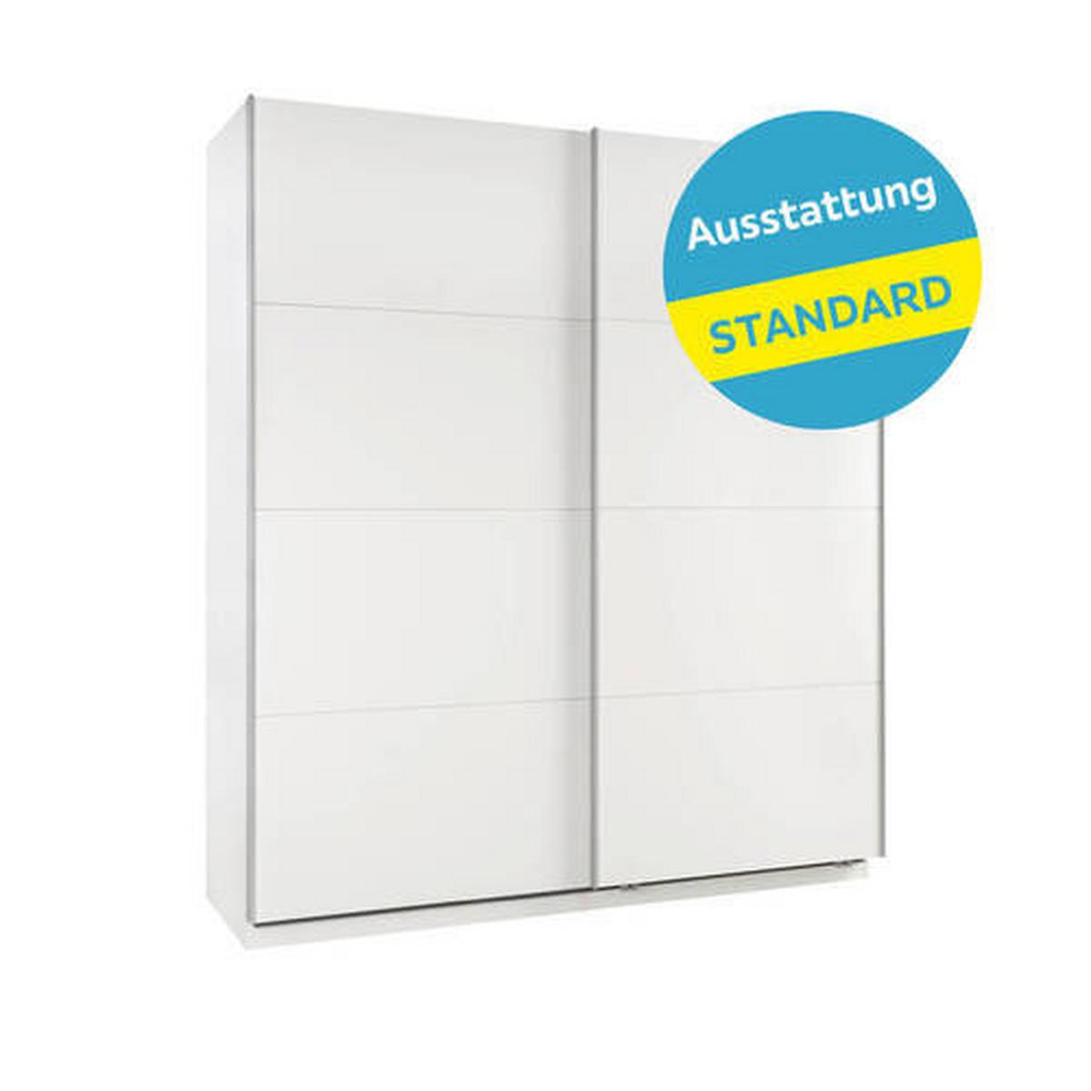 Schwebetürenschrank B: 182cm Ondega Weiß - Weiß, KONVENTIONELL, Holzwerkstoff (182/210/61cm) - Ondega