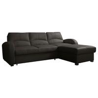 Ecksofa Tilo Dunkelbraun S: 227 cm - Dunkelbraun/Schwarz, Design, Leder/Textil (227/168cm) - Livetastic