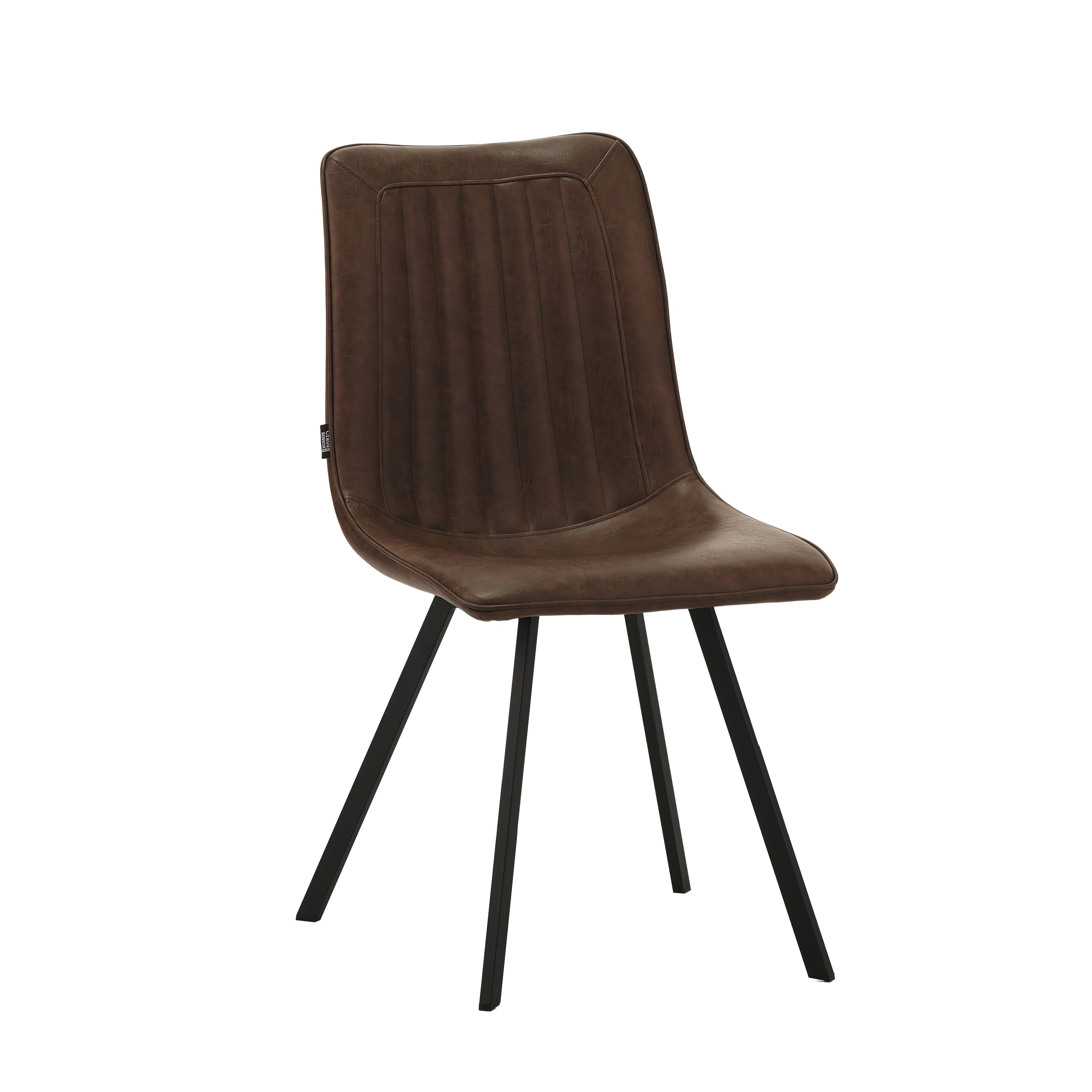 Stuhl-Set Liano Taupe, B: 45,5 cm - Taupe/Schwarz, MODERN, Textil/Metall (45,5/89,5/60cm) - MID.YOU