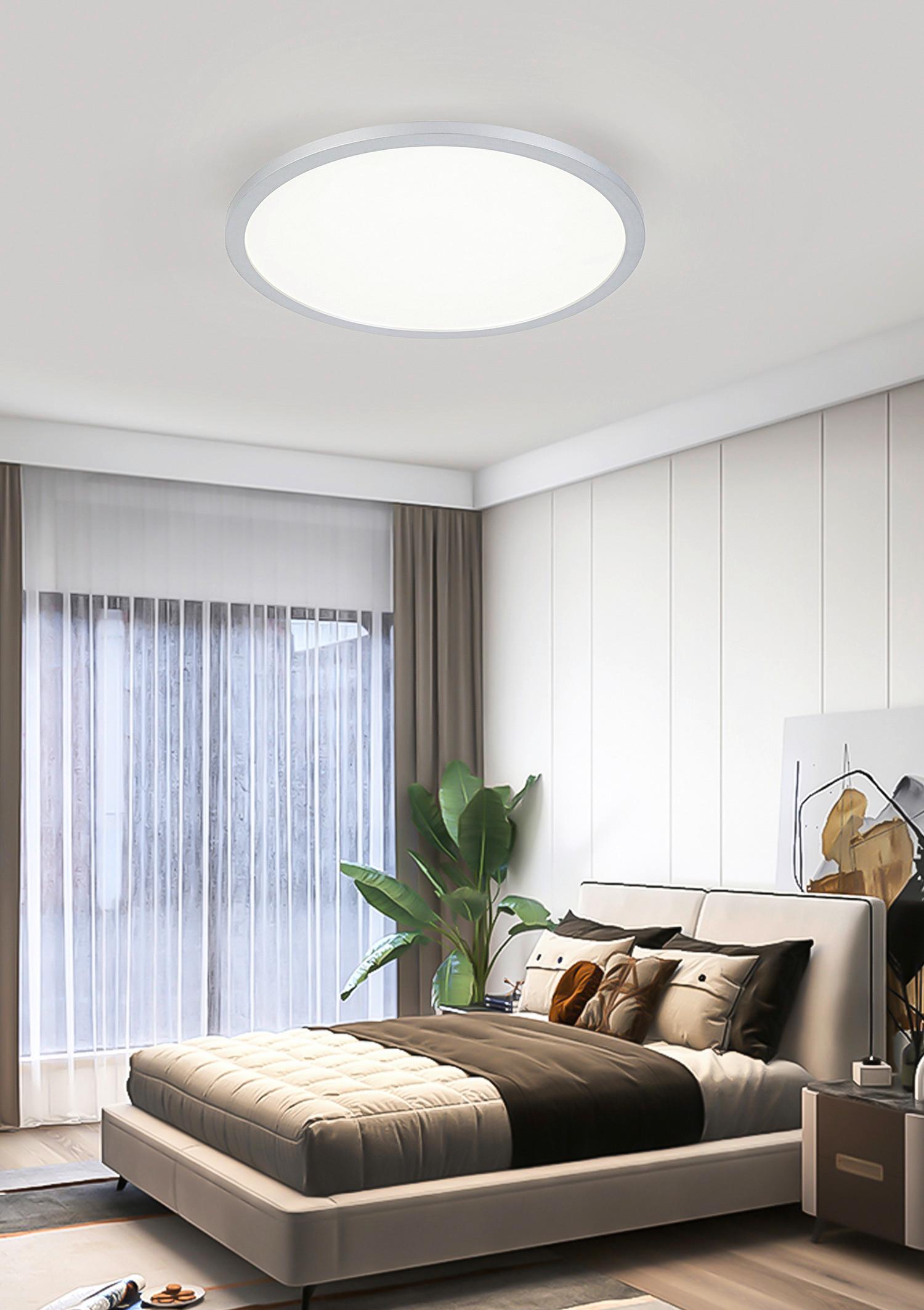 STROPNÉ LED SVIETIDLO IMO - biela/strieborná, Romantik / Landhaus, plast (40/5cm) - Mömax