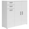Komód Cabinet - fehér, Modern, faalapú anyag (120/115/40cm)