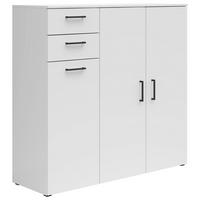 Komoda MULTISTAURAUM - čierna/biela, Modern, kompozitné drevo/plast (120/115/40cm)