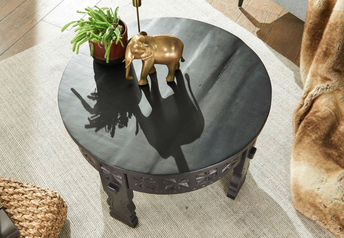 Konferenčný stolík WOHNLING čierny - čierna, Modern, drevo (60/60/36cm) - MID.YOU