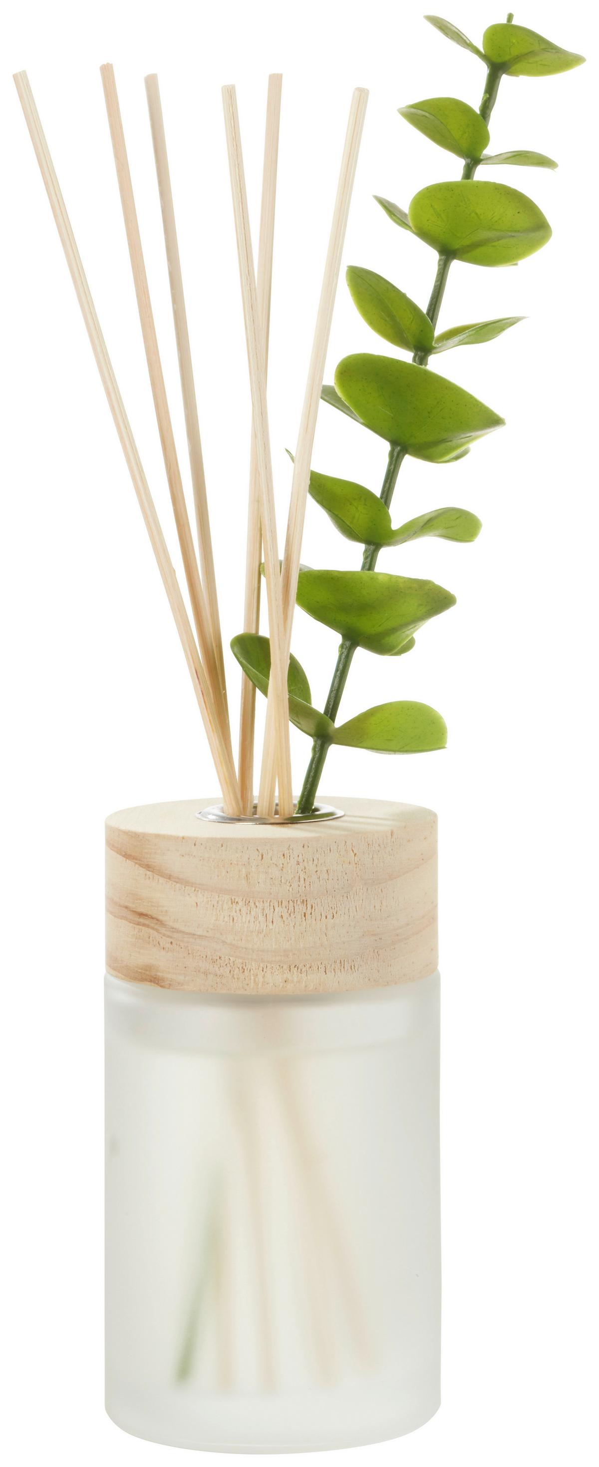 Difuzér Calipto, 125ml - bílá/zelená, Moderní, dřevo/přírodní materiály (7,5/25cm) - Modern Living