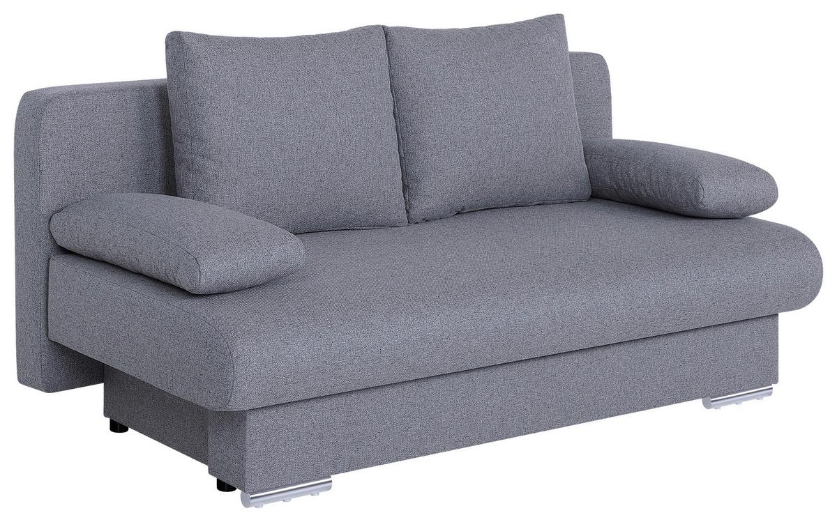Rozkládací pohovka BORA, světle šedá tkanina LUMOS - černá/světle šedá, Design, kompozitní dřevo/textil (193/85/86cm) - P & B