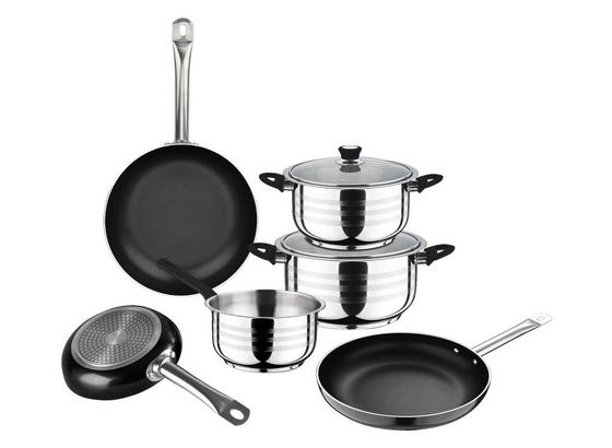 Kochtopfset Spezialset Zürich Black - Edelstahlfarben/Transparent, Basics, Glas/Metall (5.32kg) Kochtopfset Spezialset Zürich Black - Edelstahlfarben/Transparent, Basics, Glas/Metall (5.32kg)