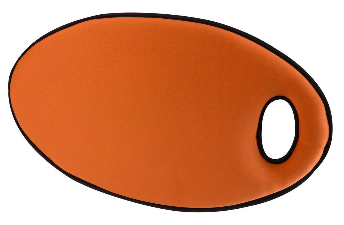 Gartensitzkissen Comfort Schwarz/Terra Cotta - Terracotta/Schwarz, Basics, Kunststoff (31/5/50cm)