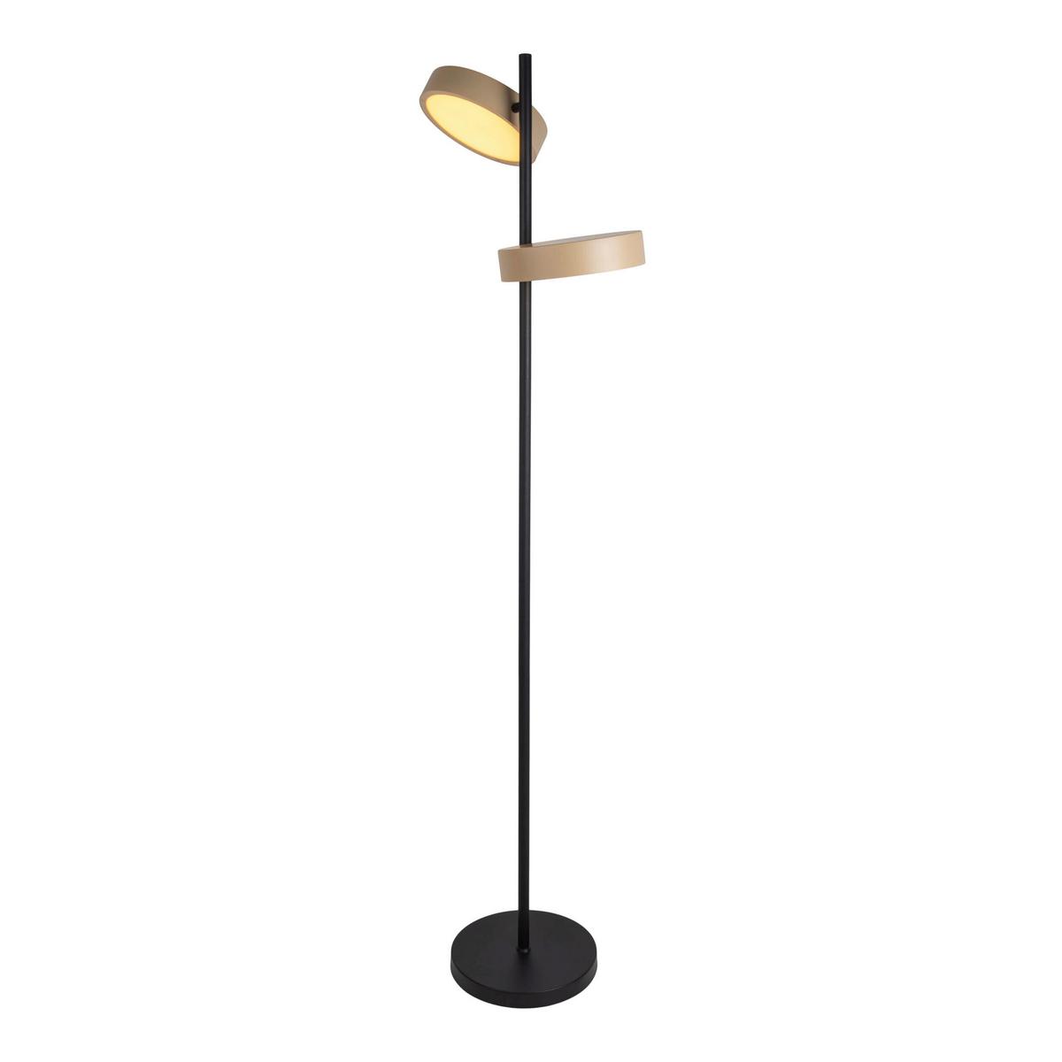 LED-Stehleuchte 2075511 Tessa - Goldfarben/Schwarz, Natur, Kunststoff/Metall (28/165cm) - Näve