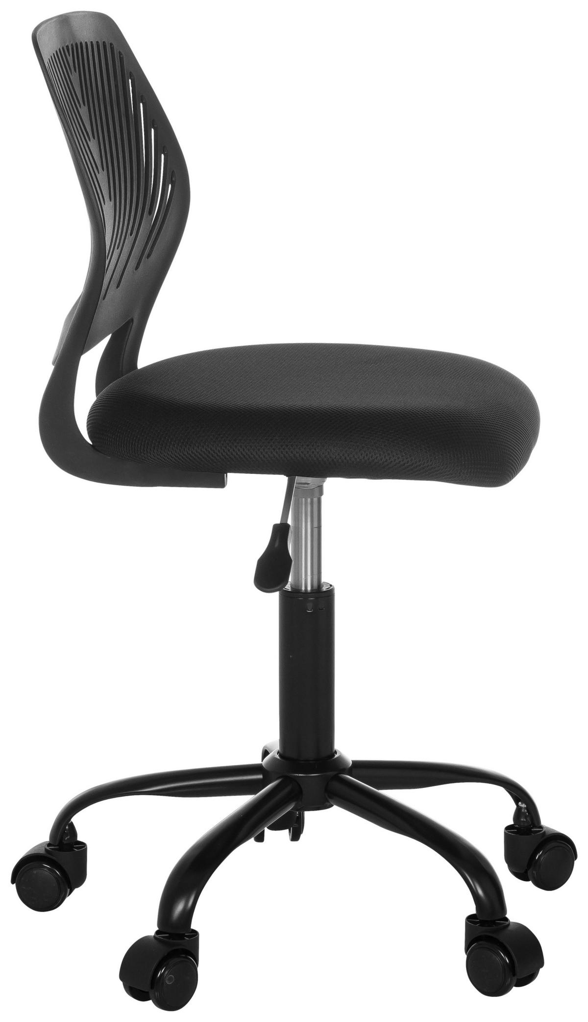 Jugenddrehstuhl Kid QB Schwarz B: 51 cm - Schwarz, MODERN, Kunststoff/Textil (51/75 - 85/51cm) - MID.YOU