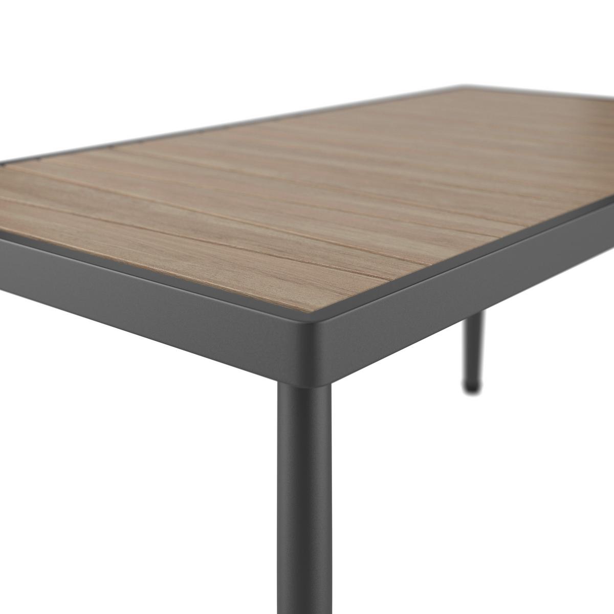 Loungegarnitur Aruba - Dunkelgrau/Anthrazit, MODERN, Holz/Textil (100/39/52cm) - Beldano