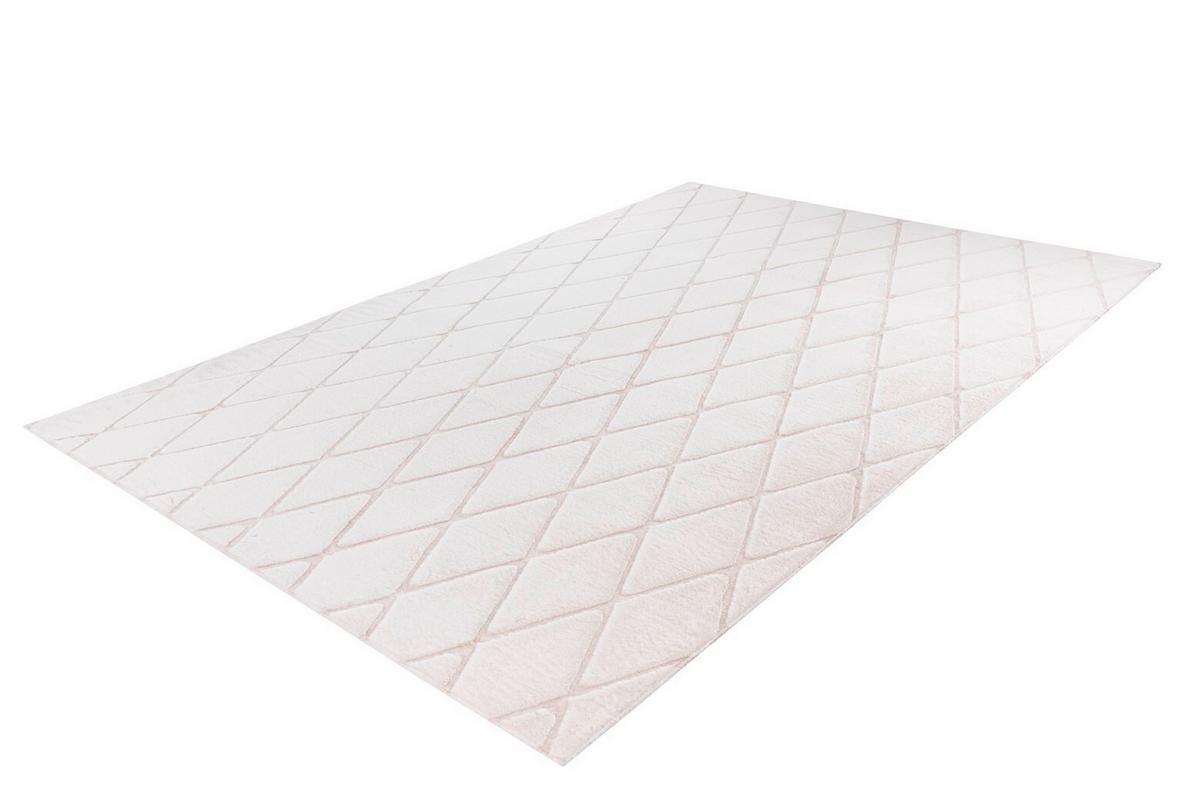 Teppich Creme, Weiß Vivica 225, BxL: 80x150 cm - Creme/Weiß, KONVENTIONELL, Textil (80/150cm)