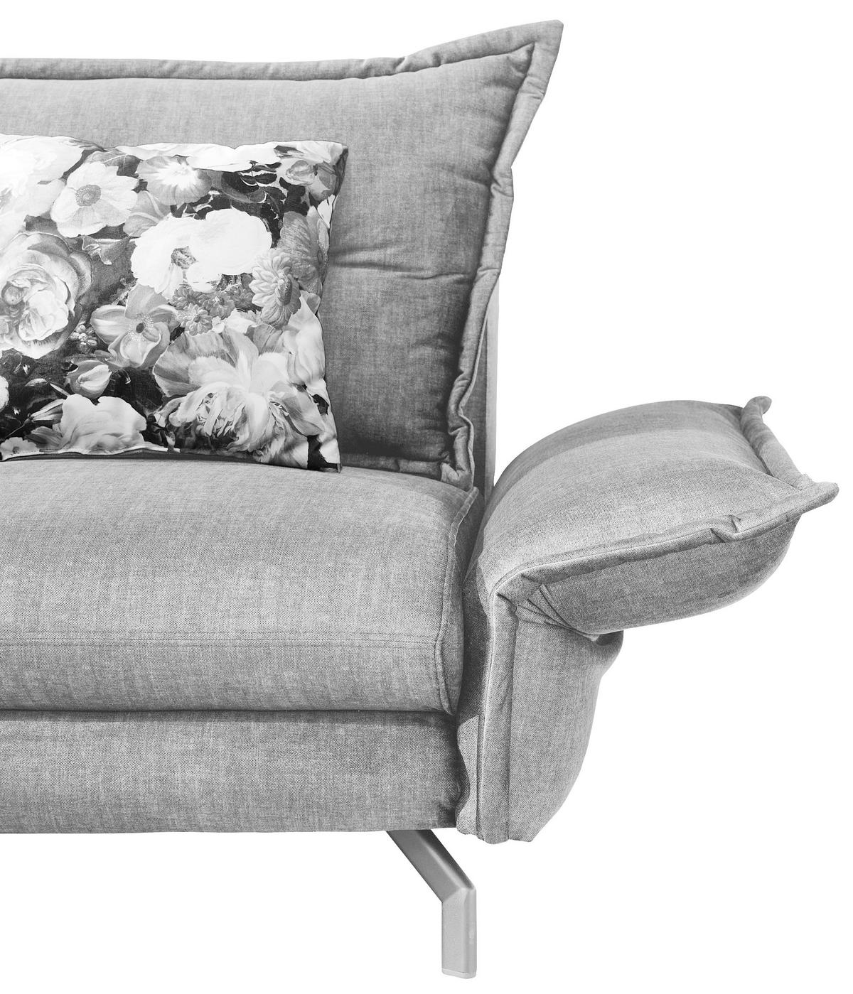 Ecksofa mit Armteilverstellung Lava, Beige, S: 255x180 cm - Beige/Schwarz, MODERN, Textil (255/180cm) - Livetastic