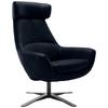 Sessel Be Organic - Blau/Schwarz, MODERN, Textil (81/112/83cm) - Trendmanufaktur