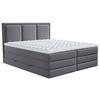 Boxspringbett Swing D. Grau H2xh3 200x200 cm - Dunkelgrau, Design, Holzwerkstoff/Textil (200/200cm) - MID.YOU