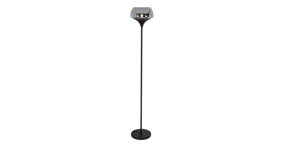 Stehleuchte Almano - Chromfarben/Schwarz, MODERN, Glas/Kunststoff (30l) - James Wood