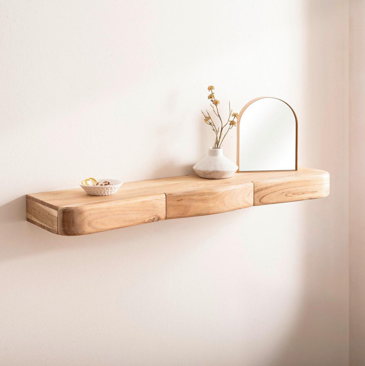 WANDBOARD Akaziefarben B: 100cm - Akaziefarben, Design, Holz (100/8/20cm) - Livetastic