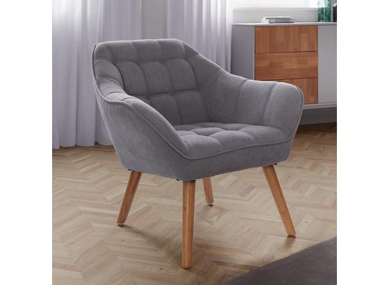 Kreslo Monique - svetlosivá, Moderný, textil (83/76/74,5cm) - Modern Living Kreslo Monique - svetlosivá, Moderný, textil (83/76/74,5cm) - Modern Living