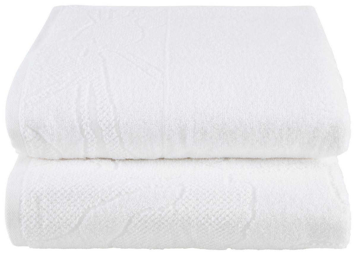 Duschtuchset Lucia 2er Pack - Weiß, ROMANTIK / LANDHAUS, Textil (70/130cm) - James Wood