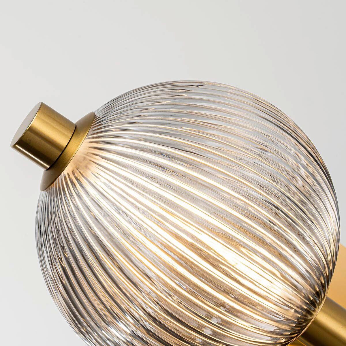 Falilámpa Qn-Palmas-2w-Bg - aranyszínű, Konventionell, üveg/fém (15,1/39/20,3cm) - Elstead Lighting