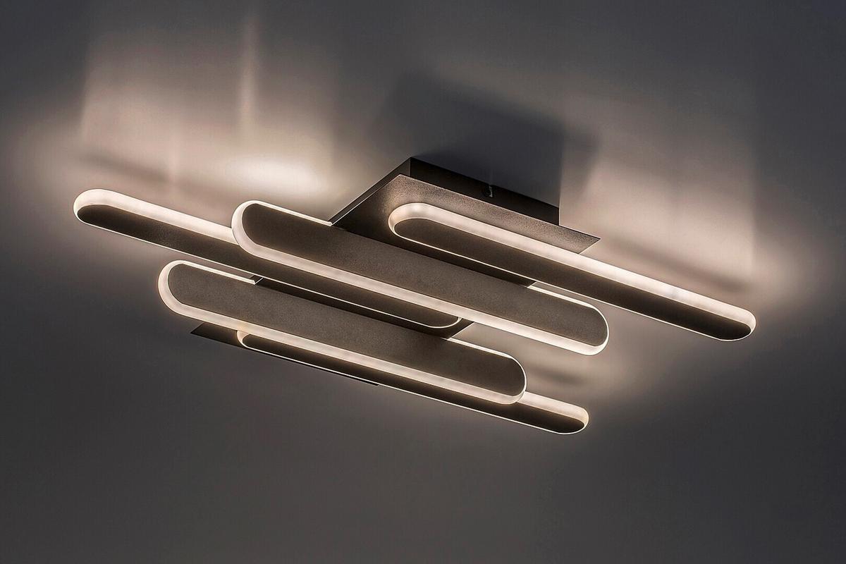 STROPNÍ LED SVÍTIDLO SINDRI - bílá/černá, Design, kov/plast (61/36cm)