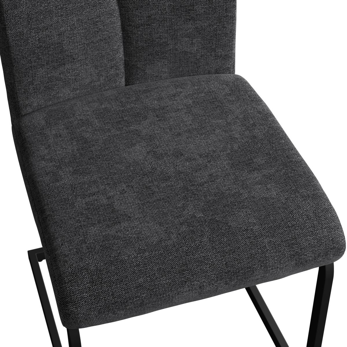 Houpací židle Colien COLIEN - černá/tmavě šedá, Moderní, kov/dřevo (46/94/62cm) - Bessagi Home