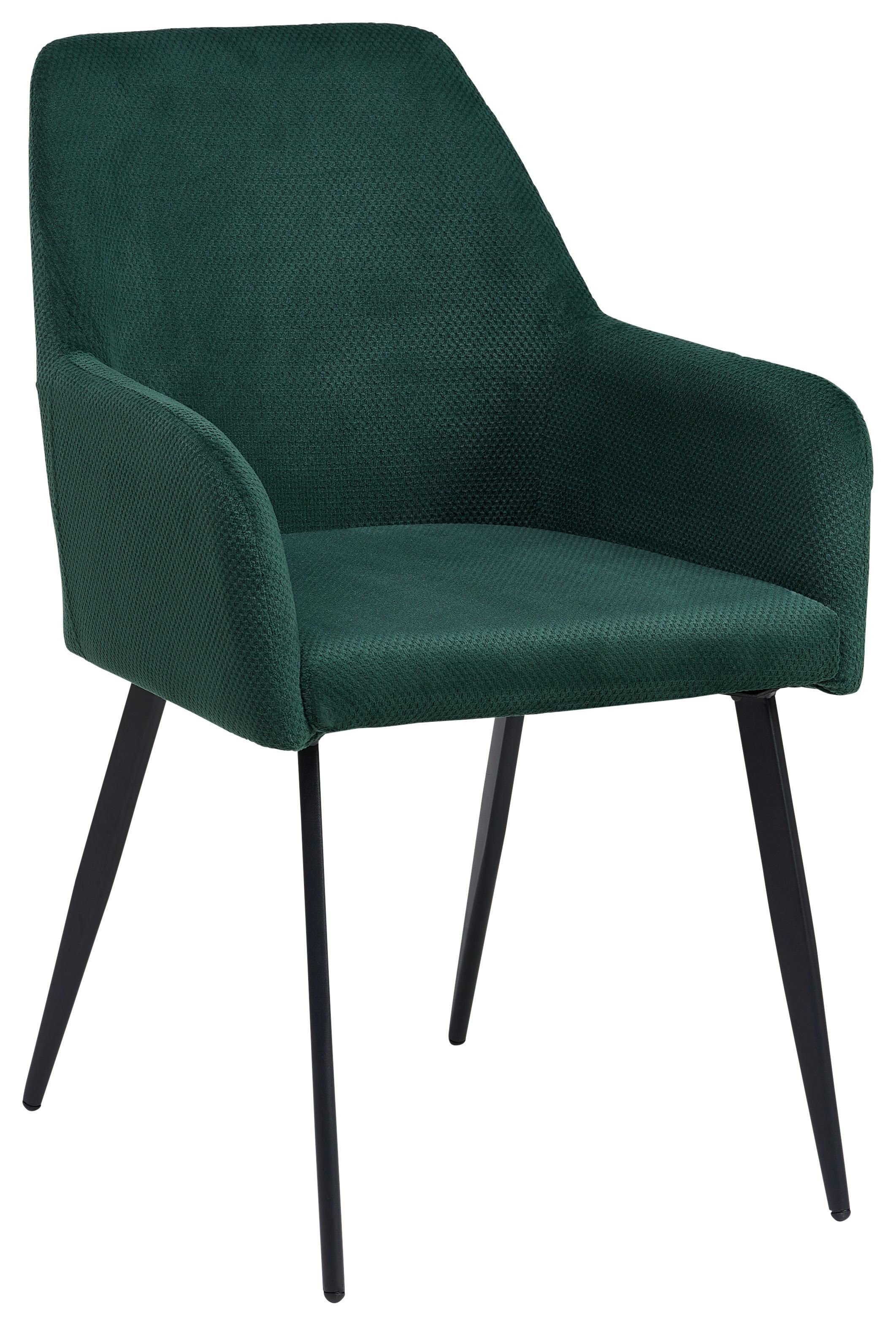 Armlehnstuhl Amanda Grün/Schwarz Gepolstert
