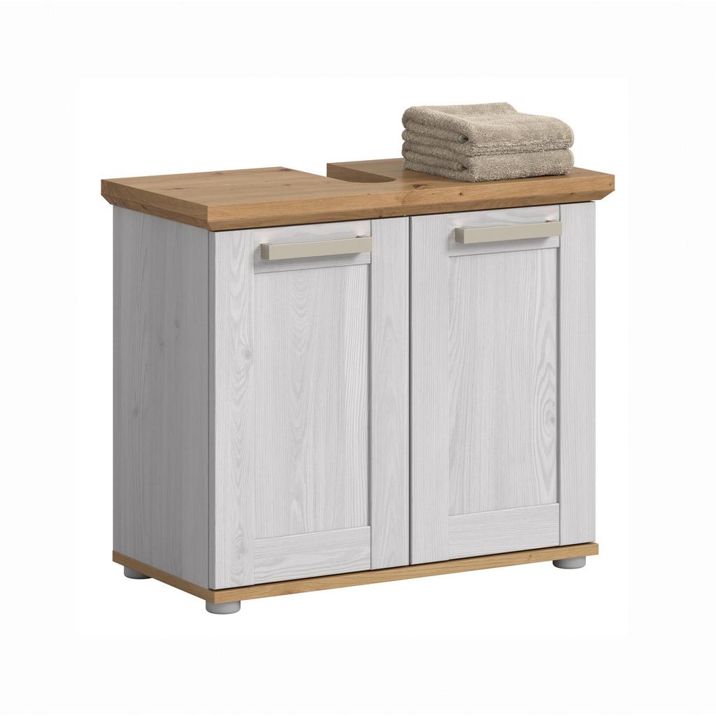 WASCHBECKENUNTERSCHRANK Lärchefarben/Eiche D. B: 69cm