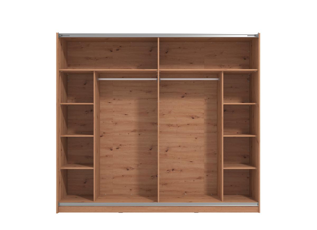 Tolóajtós Szekrény Sierra 236/210 Cm - tölgyfa színű, Basics, faalapú anyag (236,5/210/62,5cm)