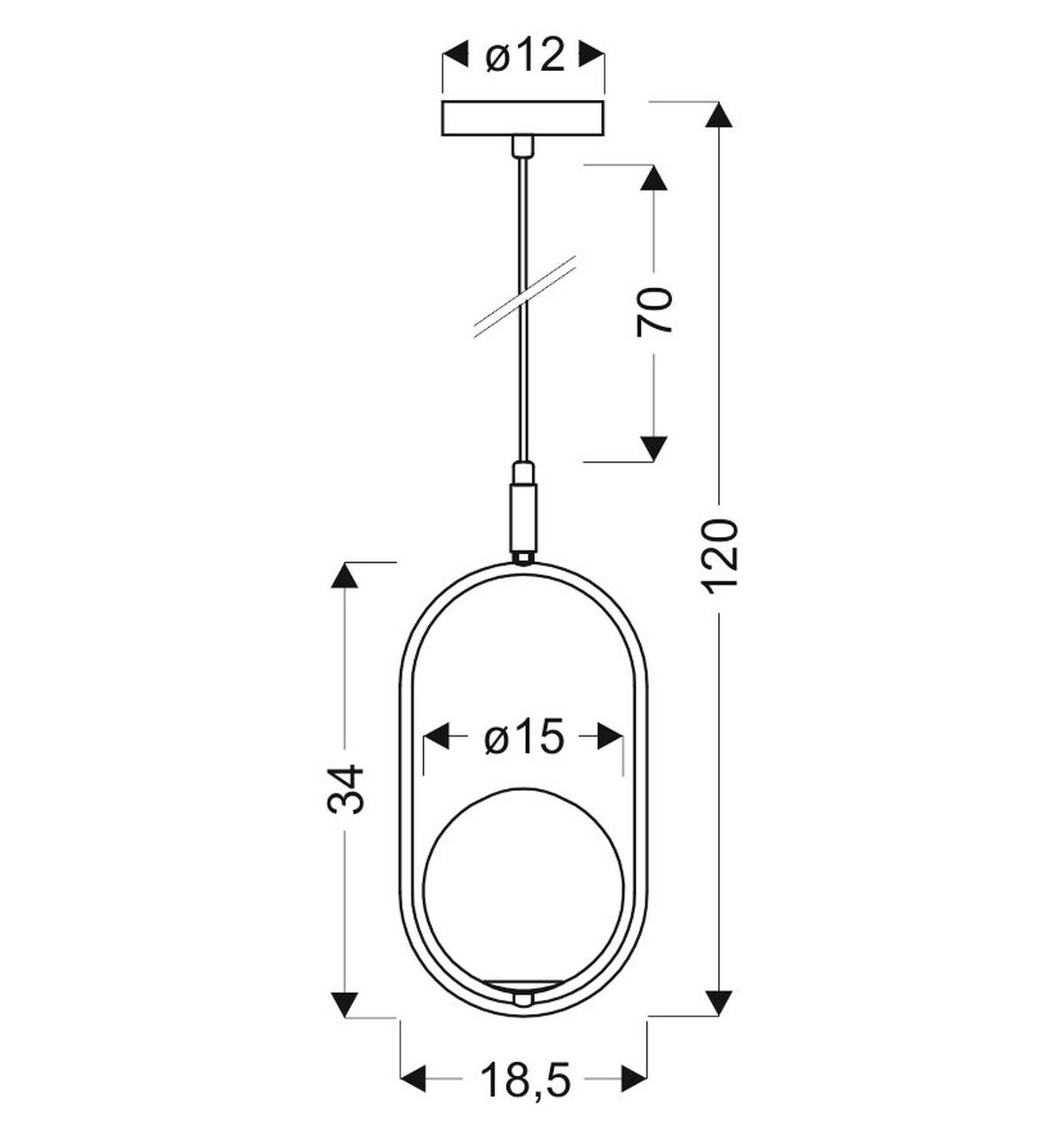 Hängeleuchte 31-73457 - Weiß, Design, Glas/Metall (18,5/15/120cm)